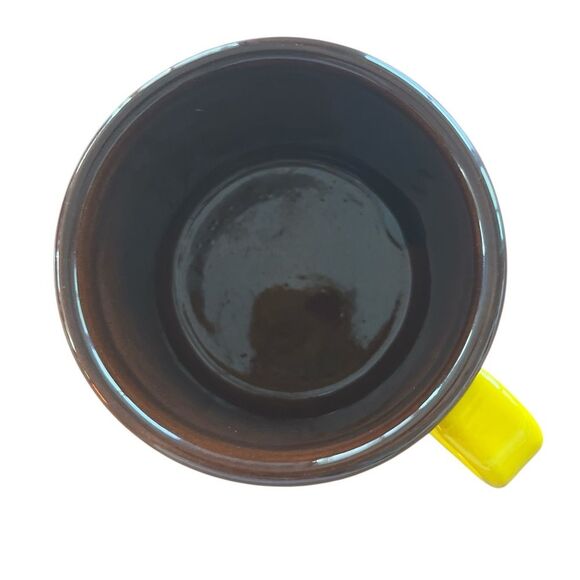 Yellow Bandelli Mug Made in Italy Mid Century Modern Pantrol Kartell Era Cup - Picture 4 of 4